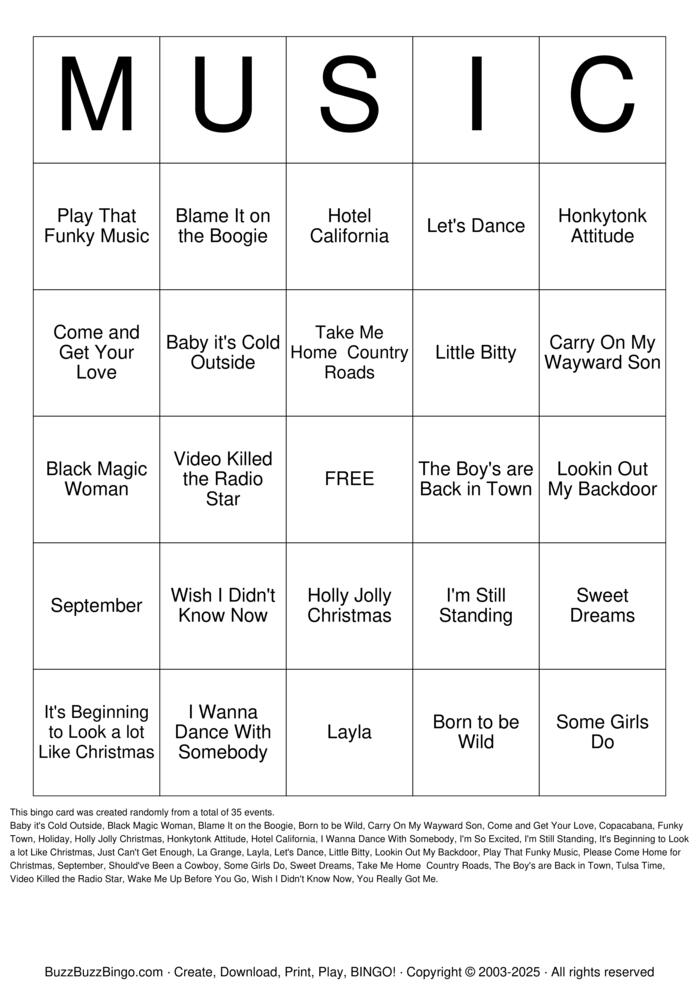 Download Free Mish Mash Music Bingo Bingo Cards Download Free Mish Mash Music Bingo Bingo Cards