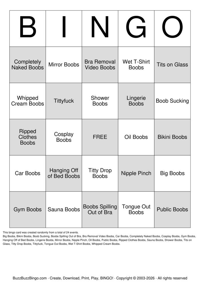 Download Free NSFW Bingo Bingo Cards Download Free NSFW Bingo Bingo Cards
