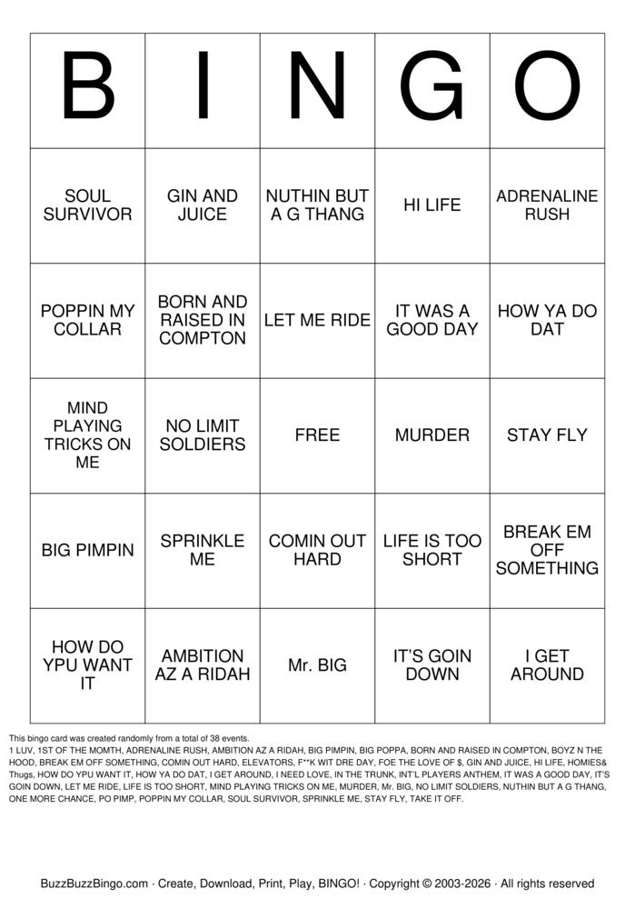Download Free Sing Along Music Bingo Cards