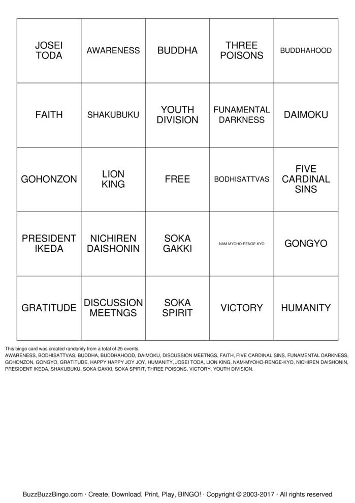 Bingo Cards to Download, Print and Customize!