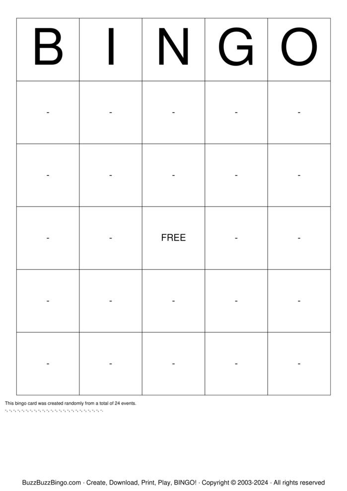Download Free Fitness Vocabulary Bingo Cards
