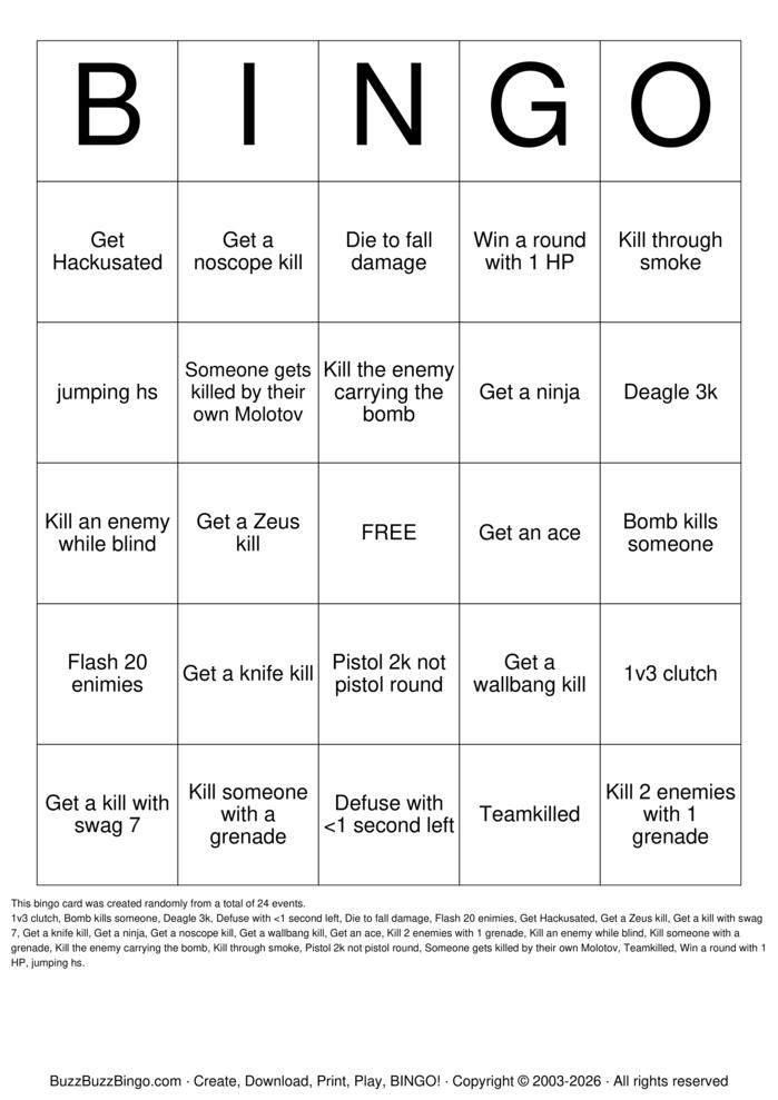 Download Free Cs Bingo Cards