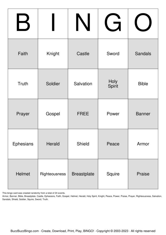 Download Free Custom Bingo Cards Download Free Custom Bingo Cards
