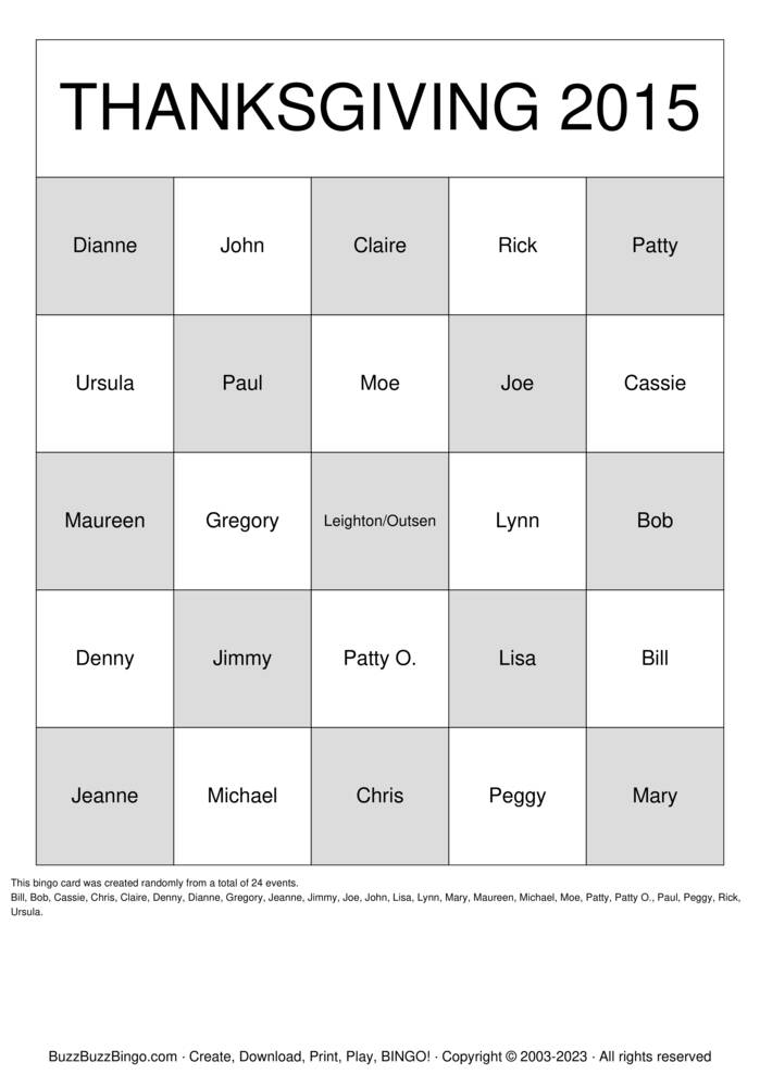 Download Free Custom Bingo Cards Download Free Custom Bingo Cards