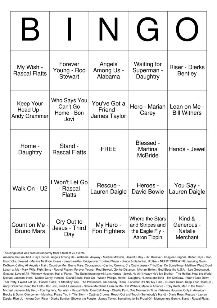 Download Free First Responder Tribute Bingo Cards