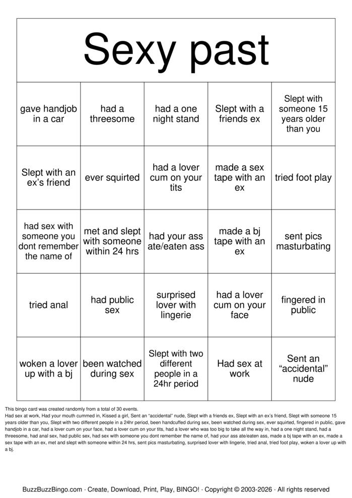Download Free Past Sexual Experiences Bingo Cards Download Free Past Sexual Experiences Bingo Cards