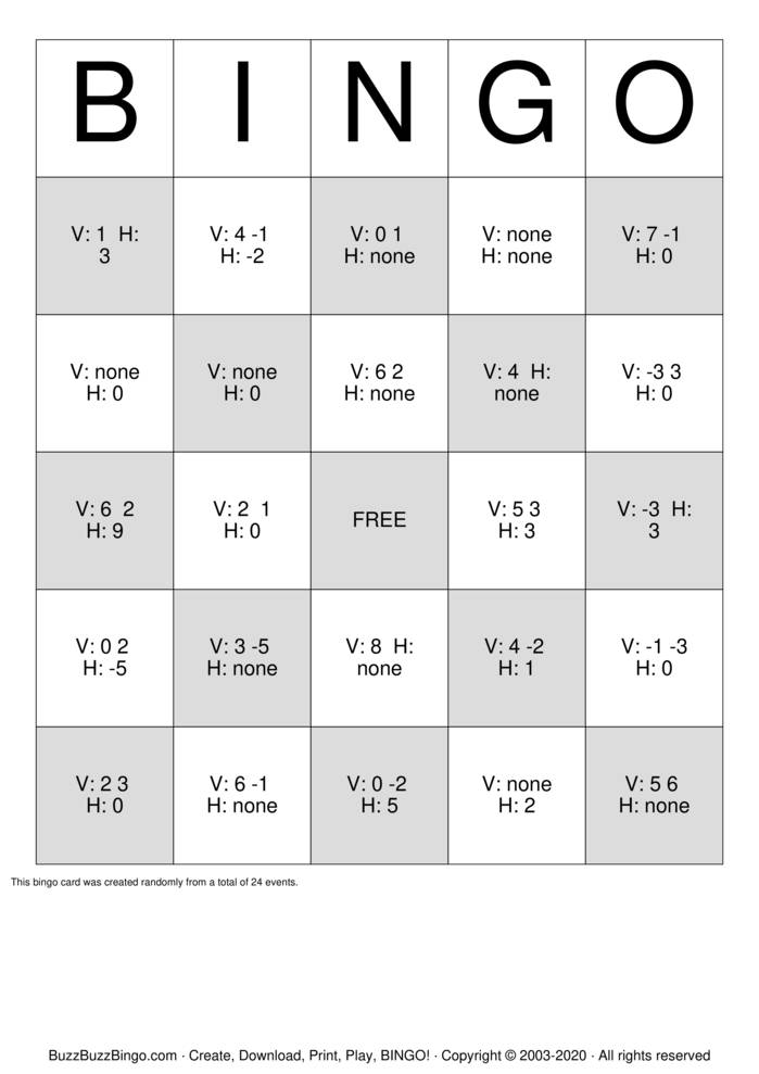 Rational Function Bingo Cards to Download, Print and Customize!