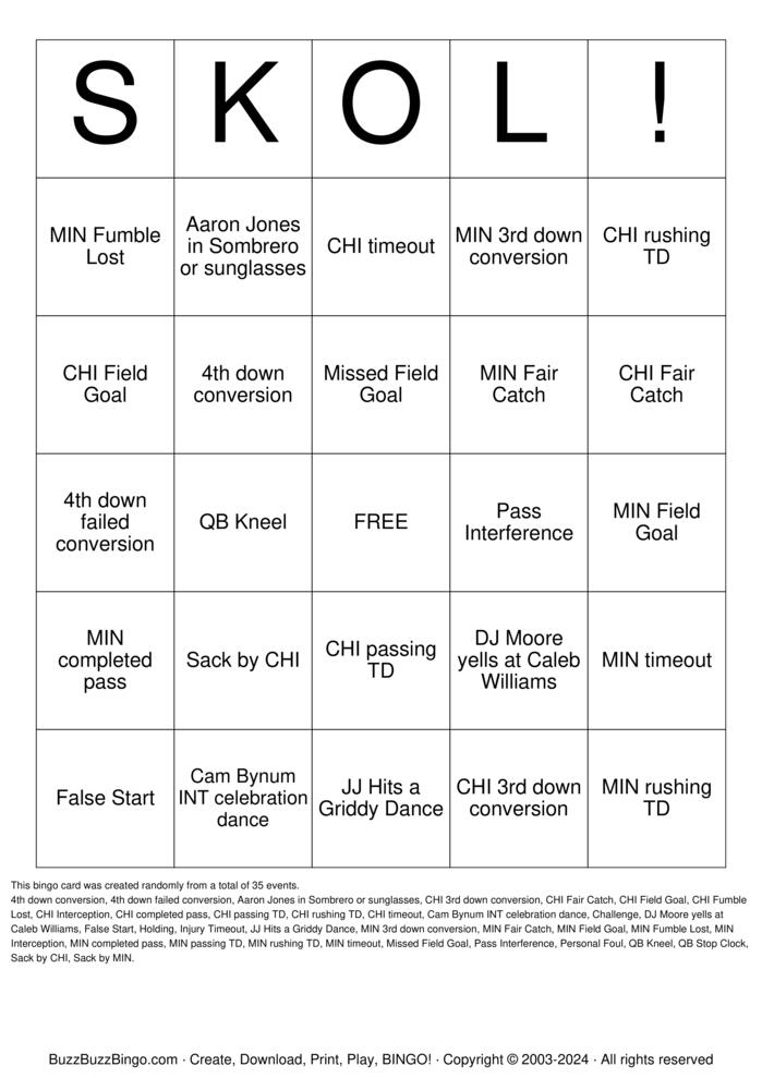 Football Bingo Cards to Download, Print and Customize!