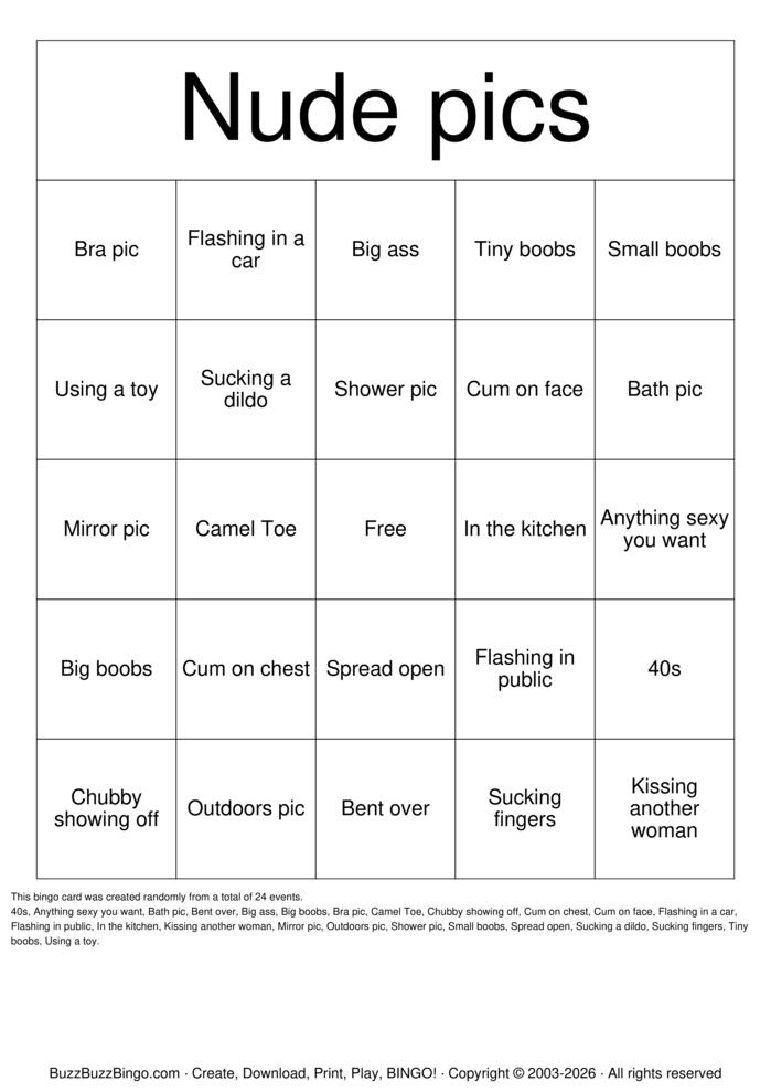 Download Free Nude Bingo Bingo Cards Download Free Nude Bingo Bingo Cards
