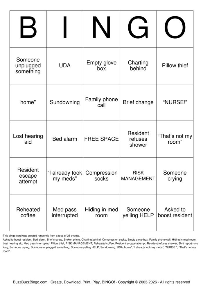 Download Free Nurses Week Bingo Cards