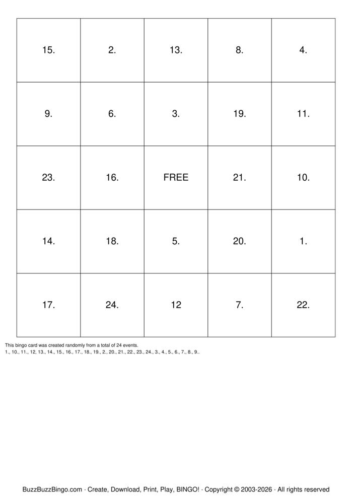Download Free Beach Bash Bingo Bingo Cards