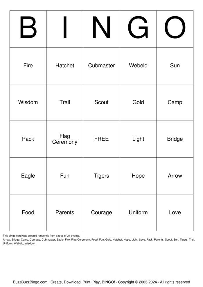 Download Free Blue and Gold Banquet Bingo Cards Download Free Blue and Gold Banquet Bingo Cards