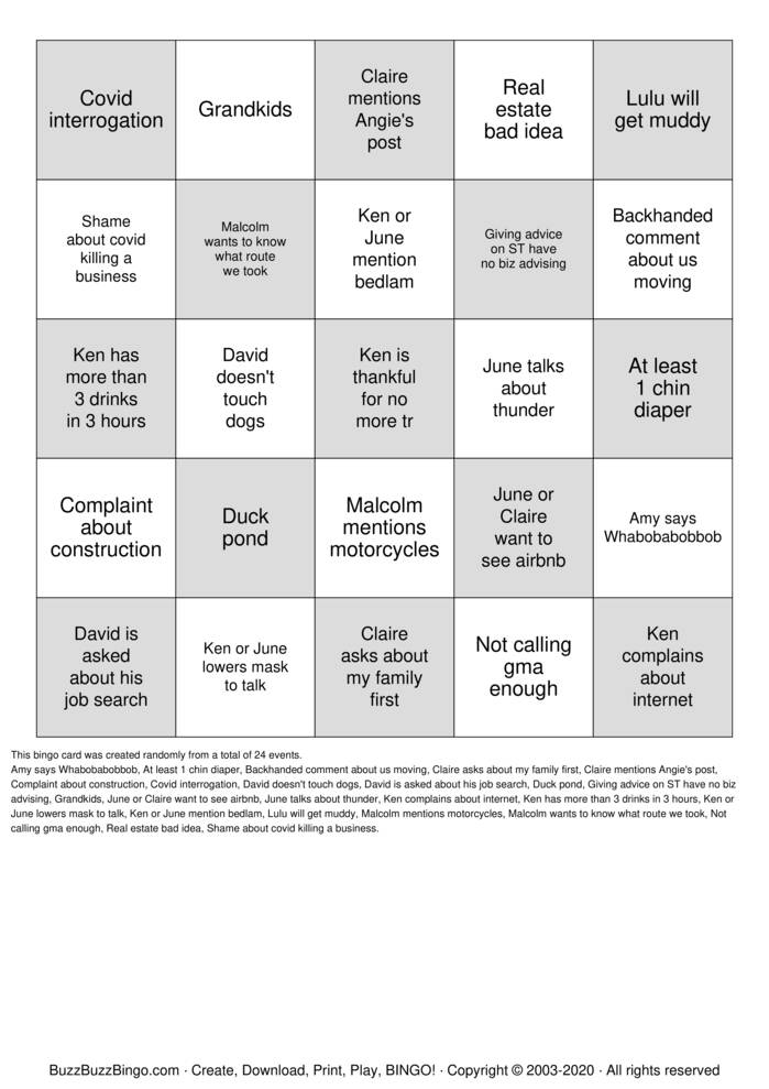 Download Free Boyle  Bingo Cards
