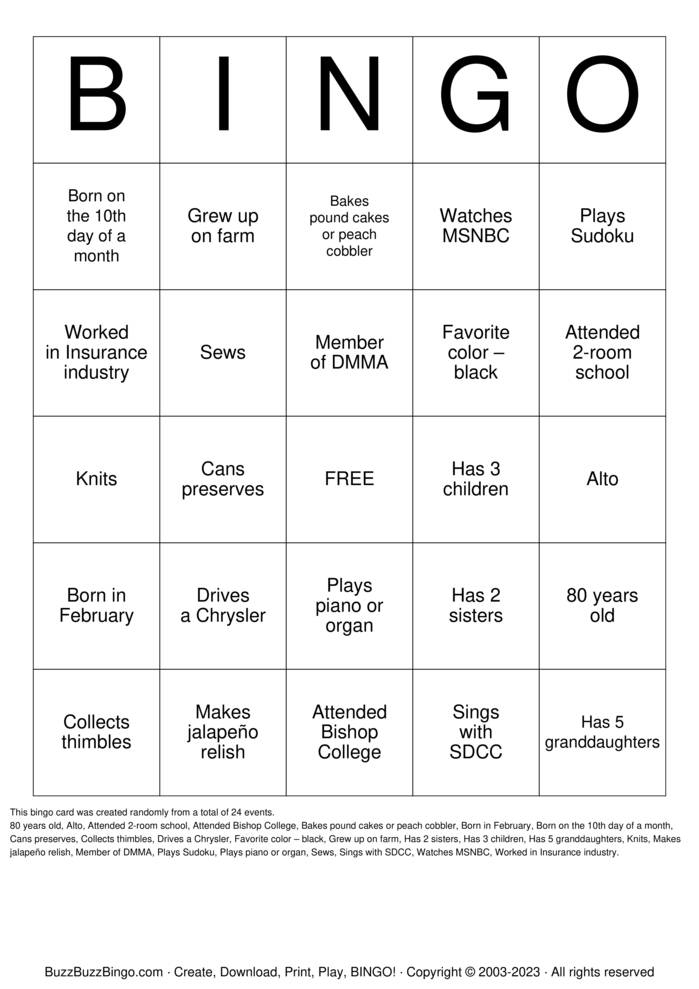 Download Free Clara Lynn Williams Woods Bingo Cards Download Free Clara Lynn Williams Woods Bingo Cards