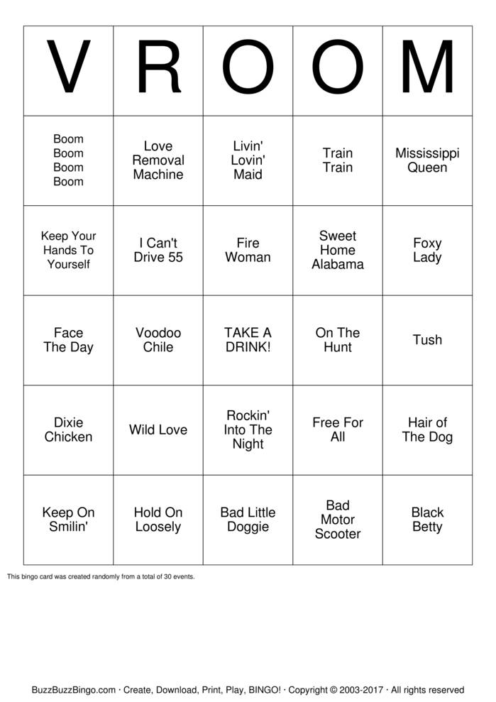 Highway Edition Bingo Cards to Download, Print and Customize!
