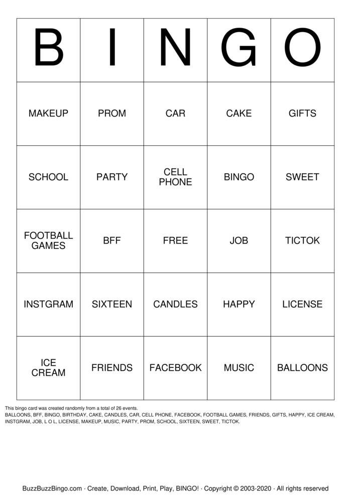 Download Free Party Bingo Bingo Cards Download Free Party Bingo Bingo Cards