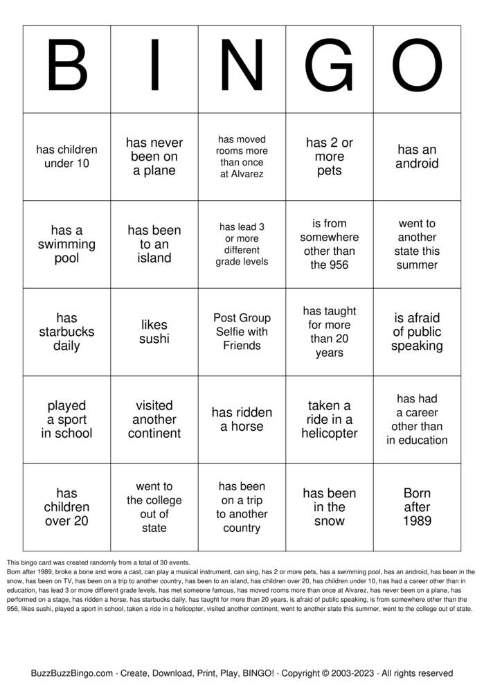 Tiger Speed Date with Friends Bingo Cards to Download, Print and Customize!