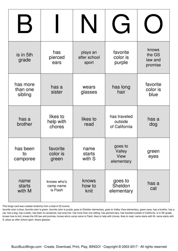 Bingo Cards to Download, Print and Customize!