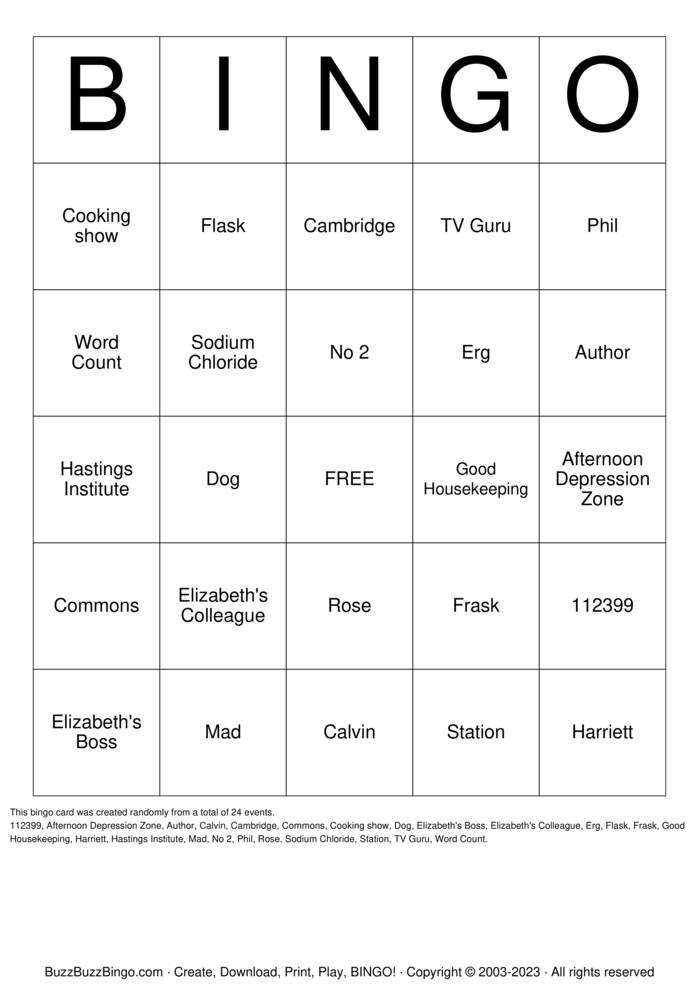 Download Free Custom Bingo Cards Download Free Custom Bingo Cards