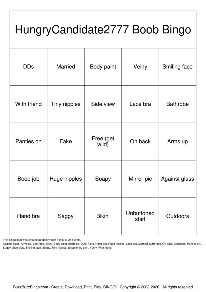 Download Free Nude Bingo Bingo Cards Download Free Nude Bingo Bingo Cards
