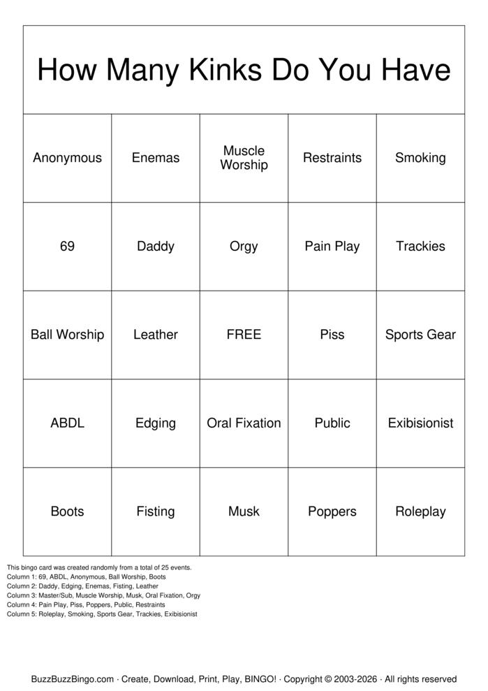 Download Free Gay Kink Bingo Bingo Cards Download Free Gay Kink Bingo Bingo Cards