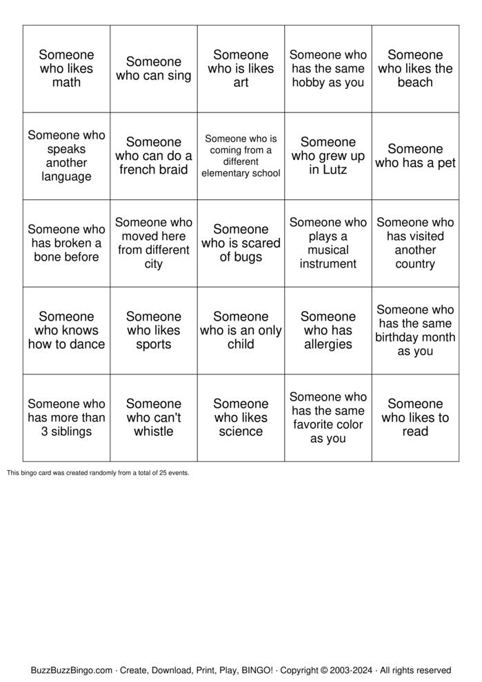Get To Know Me BINGO Bingo Cards To Download Print And Customize Get to know me bingo bingo cards to download print and customize