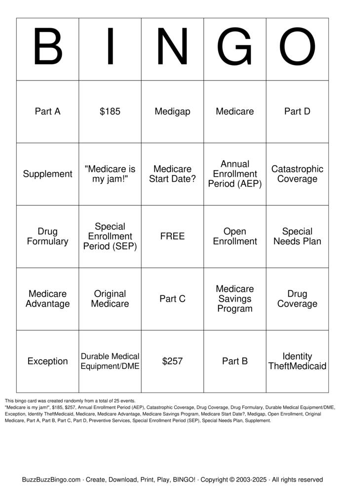 Download Free Medicare Bingo Bingo Cards Download Free Medicare Bingo Bingo Cards