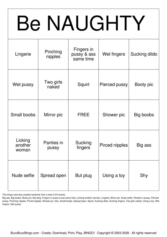 Download Free NSFW Bingo Bingo Cards Download Free NSFW Bingo Bingo Cards