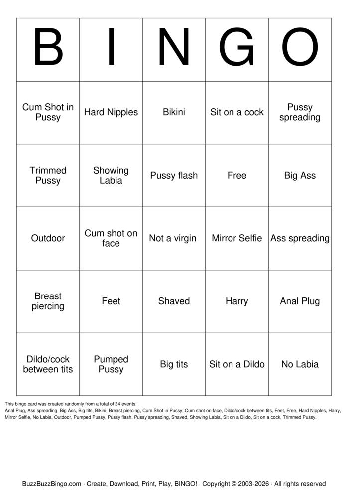 Download Free NSFW Bingo Bingo Cards Download Free NSFW Bingo Bingo Cards