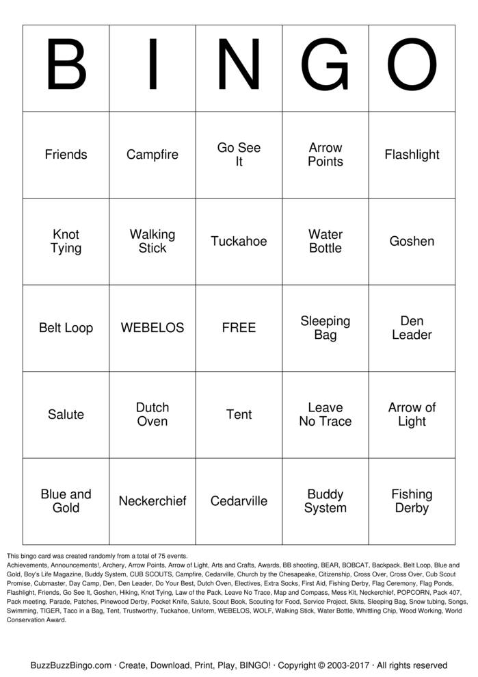 Download Free BLUE AND GOLD  Bingo Cards