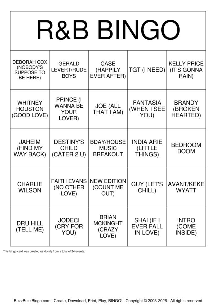 Download Free Custom Bingo Cards Download Free Custom Bingo Cards