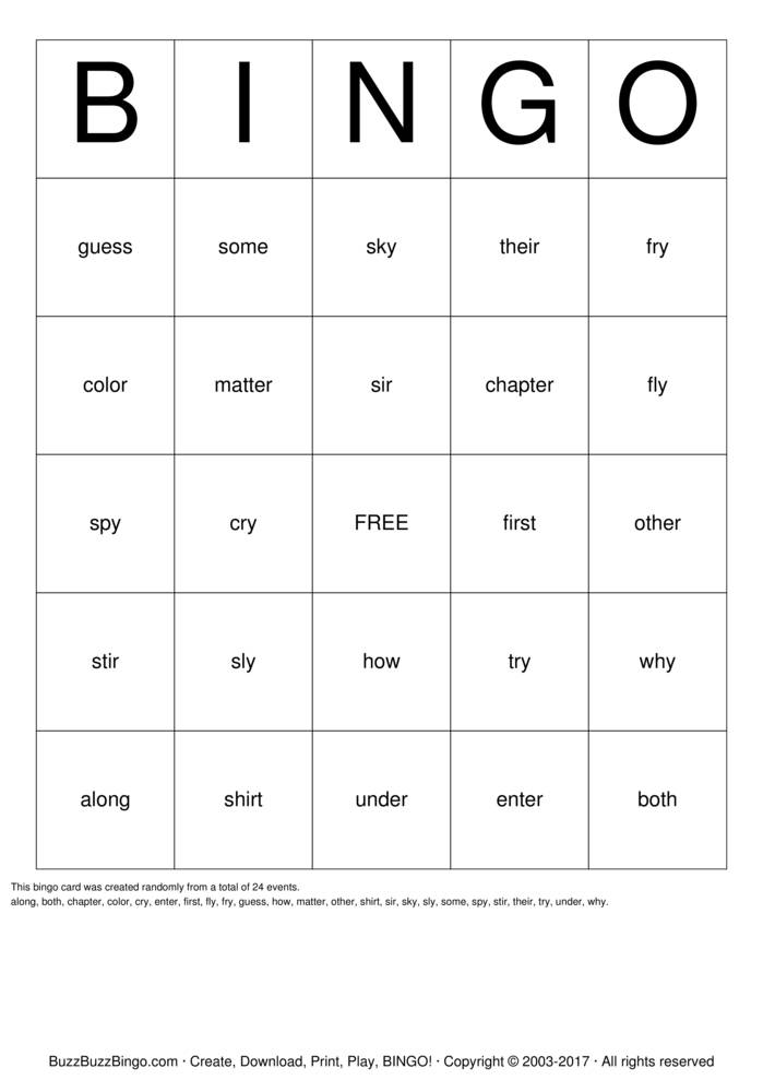 Custom Bingo Cards to Download, Print and Customize!