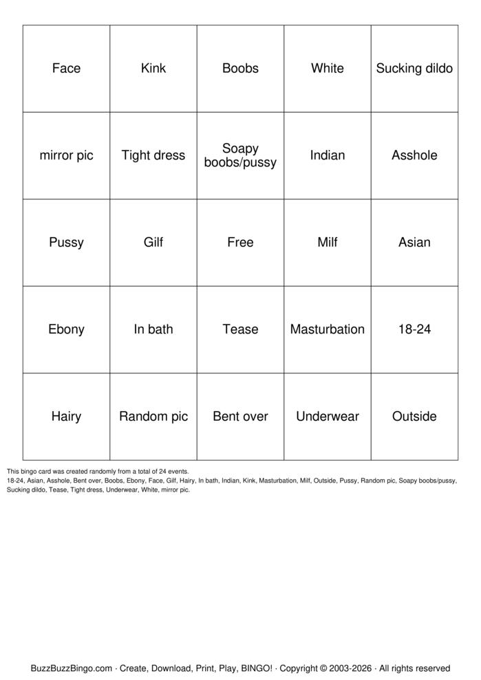 Download Free Bbw bingo Bingo Cards