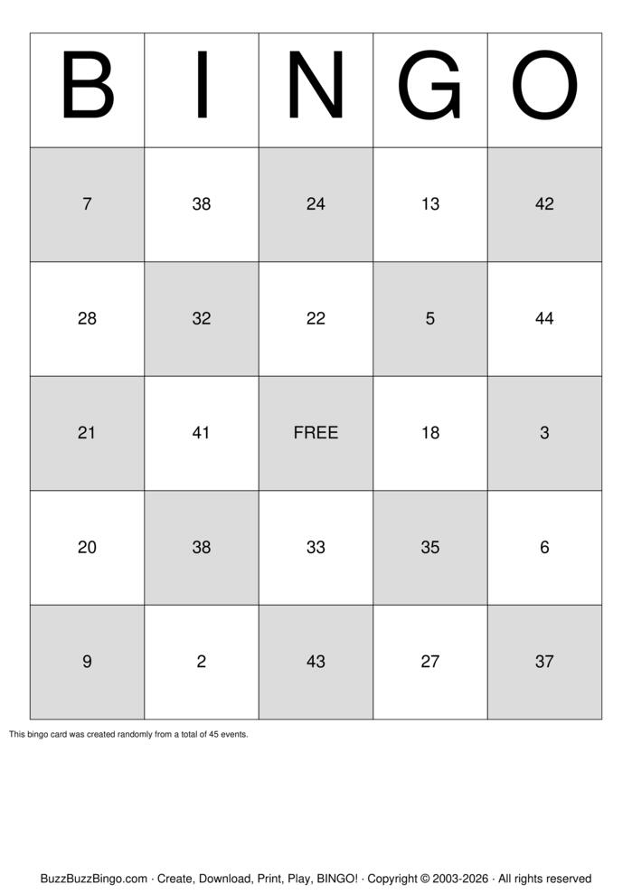 Download Free MUSIC BINGO Bingo Cards Download Free MUSIC BINGO Bingo Cards