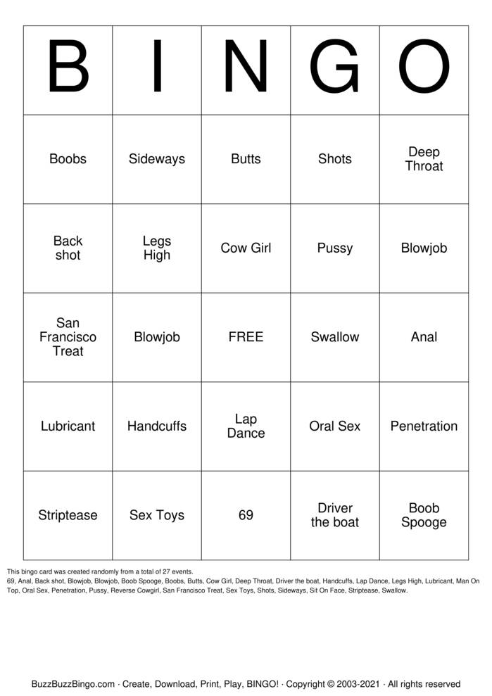 Download Free Sex Positions Bingo Cards