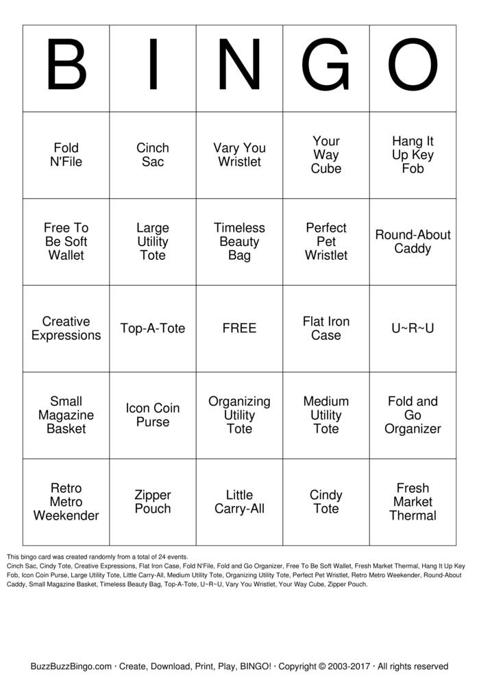 Download Free Thirty One Bingo Cards Download Free Thirty One Bingo Cards