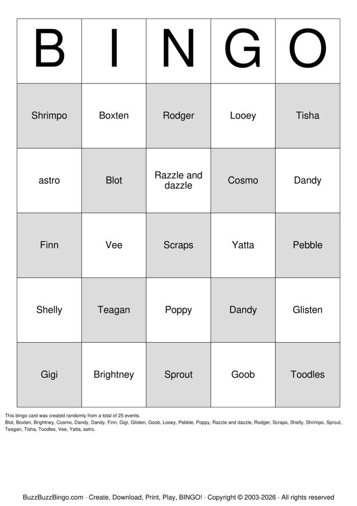 Download Free Twisted Bingo Bingo Cards