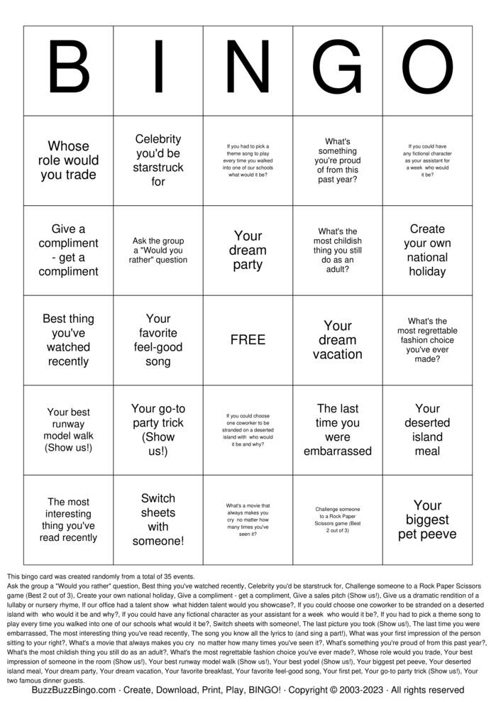 Download Free BINGO Bingo Cards Download Free BINGO Bingo Cards