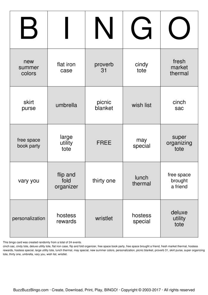 Download Free Custom Bingo Cards Download Free Custom Bingo Cards