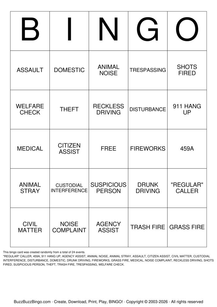 Download Free 4th of July Dispatch Bingo Cards
