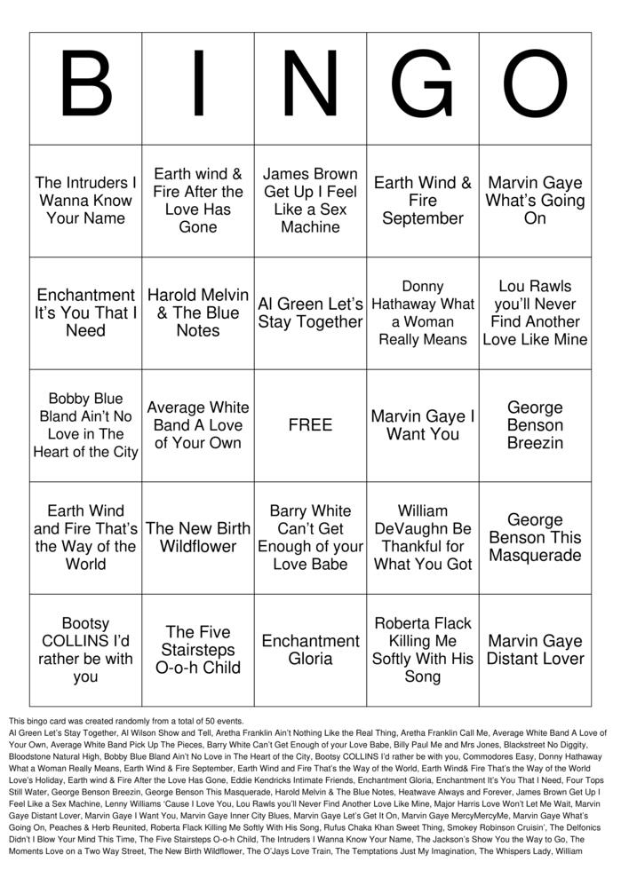 Download Free Custom Bingo Cards