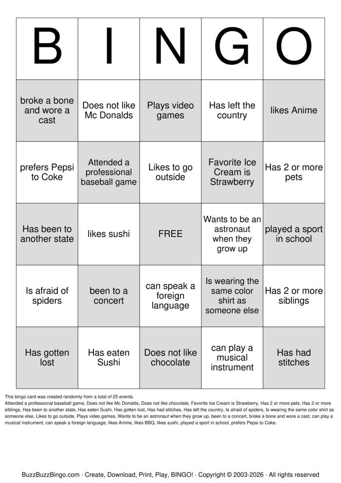 Download Free Find Someone Who... Bingo Cards Download Free Find Someone Who... Bingo Cards