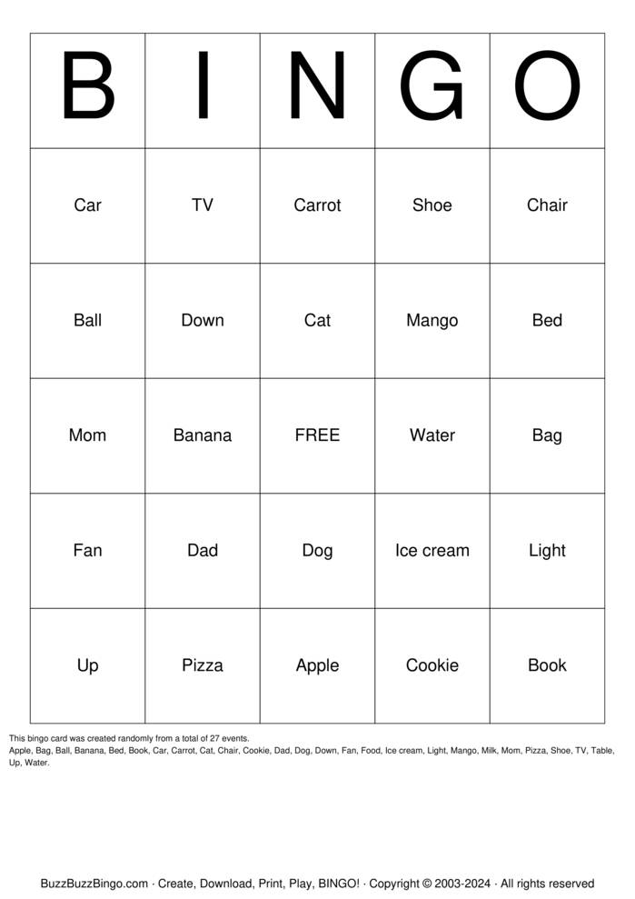 Download Free House Warming Party Bingo Cards