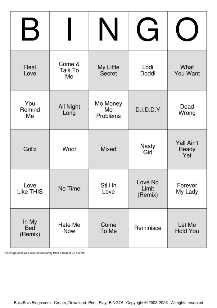Download Free Mixed Bingo Cards