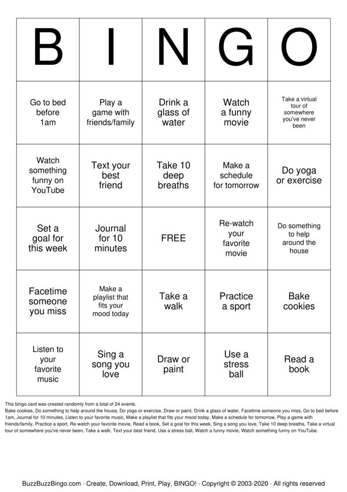 Download Free Surviving Social Distancing Bingo Cards