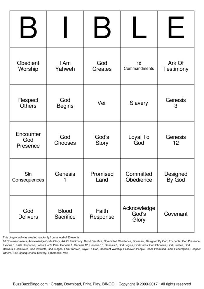 Download Free Custom Bingo Cards