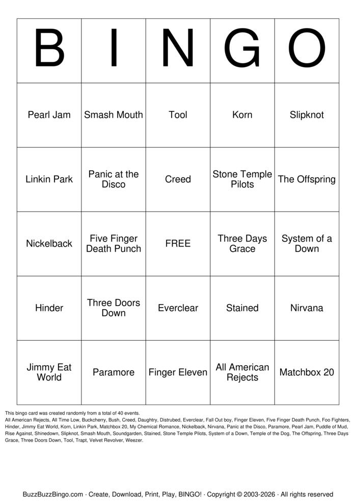 Download Free Custom Bingo Cards Download Free Custom Bingo Cards