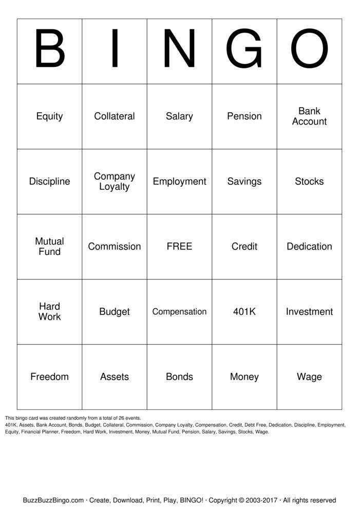 Download Free Custom Bingo Cards