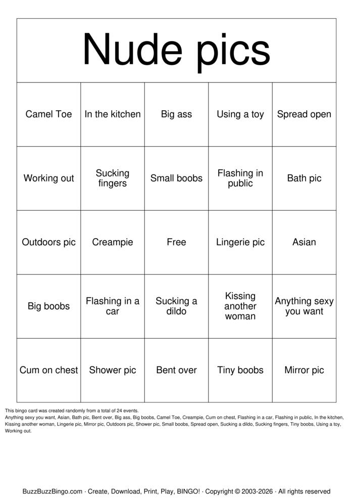 Download Free Nude Bingo Bingo Cards Download Free Nude Bingo Bingo Cards