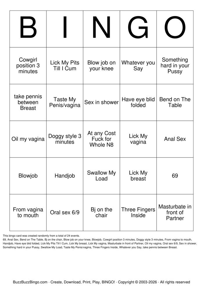 Download Free SEX positions Bingo Cards Download Free SEX positions Bingo Cards